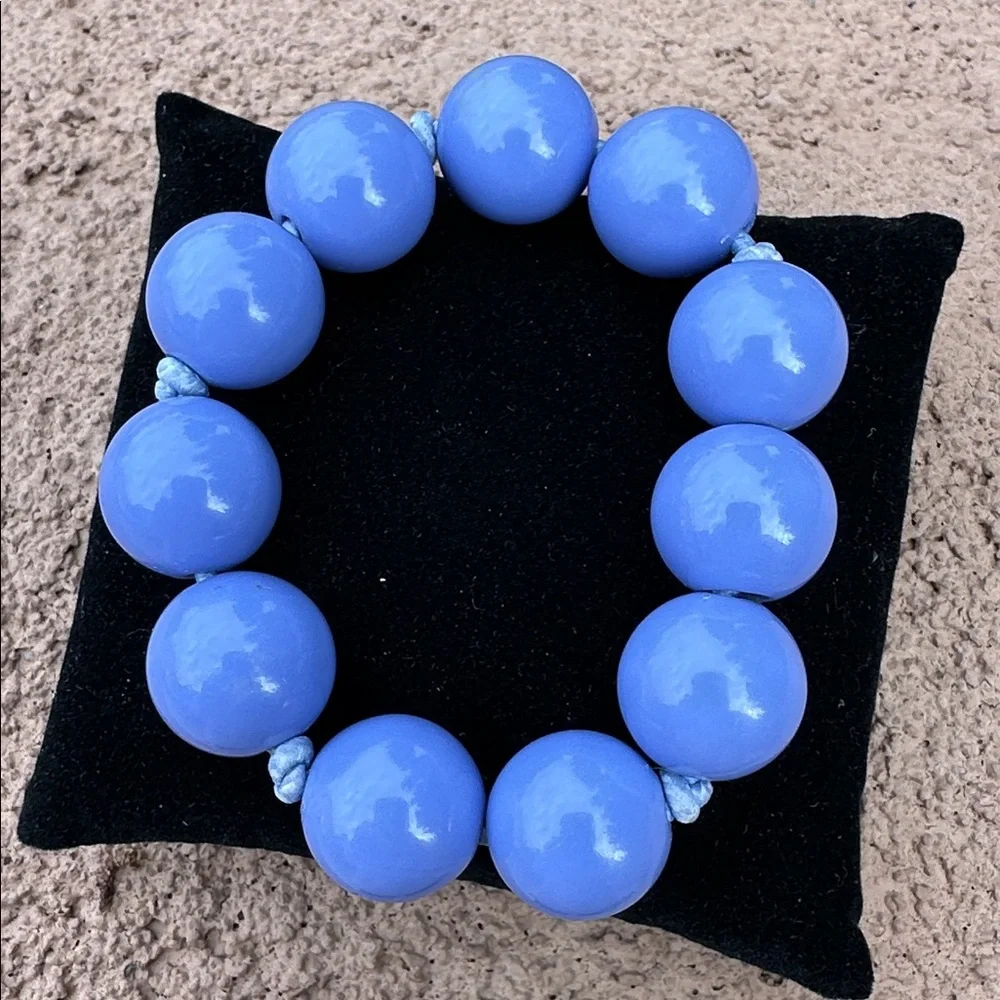 Gymboree Periwinkle Blue Beaded Stretch Bracelet